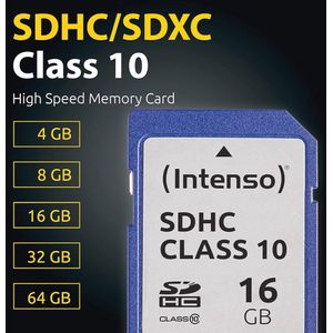 SDHC 16GB Class 10 Geheugenkaart voor Camera's en Videocamera's