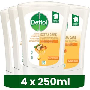 Dettol No-Touch Refill Extra Care Honey & Sheabutter 250ML x 4