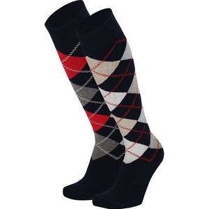 Apollo - Modal Kniekousen - Multi Navy Blauw - 2-Paar