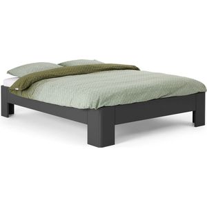 B Bright Fresh 450 Bed 140 x 210 cm - Bedframe Antraciet - Bedombouw - Instaphoogte: 45cm - Tweepersoonsbedden