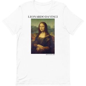 Leonardo da Vinci 'Mona Lisa' (""Mona Lisa"") Beroemd Schilderij T-Shirt | Unisex Klassiek Kunst T-shirt | Wit | S