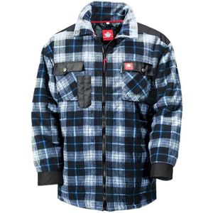 Gevoerde Thermo Overhemd Fleece Werkoverhemd Blauw maat M