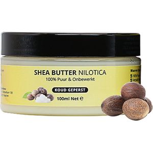Shea Butter Nilotica 100ml | 100% Puur & Onbewerkt | Natuurlijke Huidverzorging | Sheabutter ongeraffineerd uit Oost-Africa voor Huid, Haar en Lichaam | Zachter en beter smeerbaar