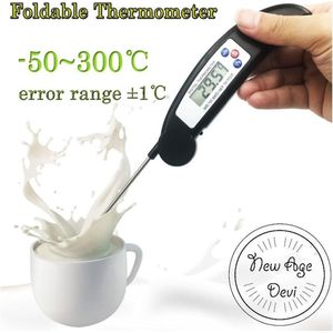 Kookthermometer -50º C / 300º C voor perfecte vleesgaring - Zwart - New Age Devi