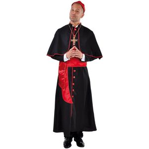 Magic Design Verkleedpak Kardinaal Heren Polyester Zwart Mt S