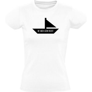 Ik heb een boot Dames T-shirt - zee - zeilboot - water - vakantie - zomer