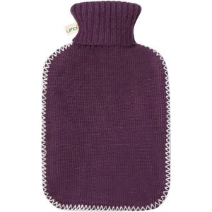 Premium Warmwaterkruik 1.8 Liter met Gebreide Hoes en Witte Stiksels - Veilig en Comfortabel