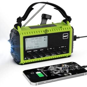 Equivera Noodradio - Noodradio - Emergency Radio - Survival Radio - Oorlog Radio - Opwindbare Radio - Solar Opwindbaar - Radio voor Rampen - SOS Alarm - Noodradio op Batterij - Draagbare Radio - AM/FM-Radio - Oplaadbare Batterij - Noodlader Telefoon