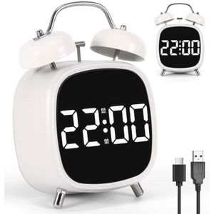 Digitale Nachtwekker met Groot Cijferdisplay - Luid Alarm, USB-Oplaadbaar, Sluimerfunctie