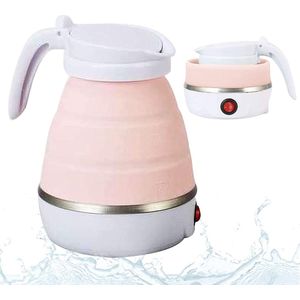 TeaTime Opvouwbare waterkoker - roze - waterkokers - waterkoker klein - elektrisch - 0.6L