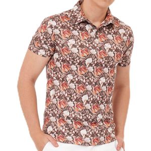 Func Factory mannen Polo orange flower XL
