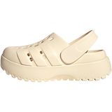 adidas - adilette Platform - Clogs - Wit - Synthetisch Bovenwerk - Instapper