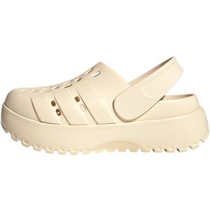 adidas - adilette Platform - Clogs - Wit - Synthetisch Bovenwerk - Instapper