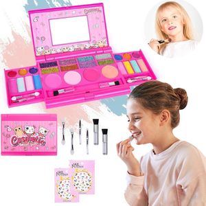 Make up Koffer Meisjes - Kinder Speelkoffer met Inhoud - Make upset voor Kinderen - Roze