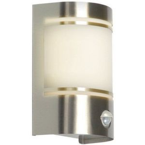 Olucia Manuel - Moderne Buiten wandlamp met bewegingssensor - Aluminium - Zilver