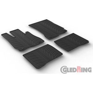 Gledring Rubbermatten passend voor Mercedes S-Klasse W221 2005-2013 (T profiel 4-delig + montageclips)