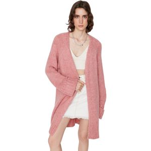 Trendyol - Loungewear - Gebreid Vest - Steen - V-hals Poncho