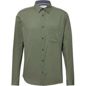 s.Oliver - Hemd - Slim-fit - Katoenen Poplin - All-over Patroon