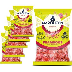 6 zakken Napoleon Framboos Kogels á 150 gram - Voordeelverpakking Snoepgoed