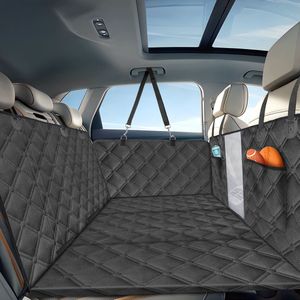 Nobleza Hondendeken Auto Achterbank met Harde Bodem - Autodeken Hond - 130x70cm - Beschermhoes Auto Hond met Achterbankverlenger - Hondenkleed auto achterbank - Zwart
