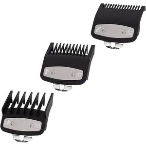 3 Pack Tondeuse Guard, Professionele Tondeuse Guards Kammen, Tondeuse Limit Comb, Tondeuse Guards Attachments, Past op de meeste maten Clippers Guide Kammen - Zwart