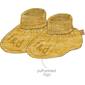 Frogs and Dogs - kraamcadeau / baby - slofje - lemon - maat 0-3 mnd