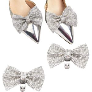 2 stuks strass schoenspelden voor bruidsschoenen - Zwart L