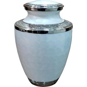 Urn Treisty white “parelmoer’’ - urn voor as - volwassene - 4052