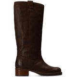 Manfield - Hoge Laarzen - Bruin - Leren