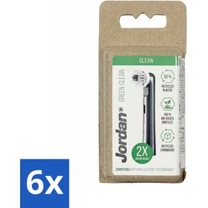 Jordan - Opzetborstels - Green Clean - 2 Opzetborstels - Voordeelverpakking - 6 stuks