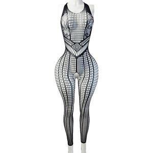 BamBella ® - Panty pak -Onesize - body suit - Dames - Onesize - Erotische jumpsuit van kant lingerie zwart