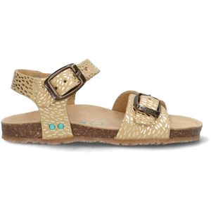 BunniesJR Babette Beach Meisjes Platte Sandalen - Goud/Print - Imitatieleer - Gesp