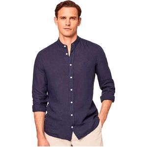 Hackett Garment Dyed P-shirt Met Lange Mouwen Blauw 2XL Man