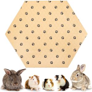 VANESTE Fleece Liner met Antislip dots voor Ren - Konijnenren - Cavia ren - Puppyren - Hondenren - Playpen - Strooiselmat - Plasmat - Stofvrij - Wasbaar - Zeshoekig - 1 Stuk