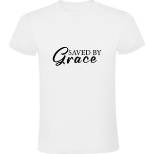 Saved by grace Heren T-shirt - christelijk - gebed - jezus - god - geloof