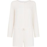 Hunkemöller Korte geribde jersey onesie Wit XS