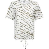 Zoso - Femmy - Imprimétop - Waveprint - V-hals - Korte Mouwen - Regular Fit
