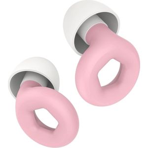 Herbruikbare Slaap Oordopjes met Ruisonderdrukking - Gehoorbescherming in 4 Maten - Roze en Wit