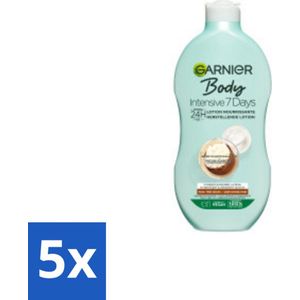 Garnier - Body - Bodylotion - Intensive 7 Days - Herstellend - Karitéboter & Probiotica - 400 ml - Bulkverpakking - 5 stuks