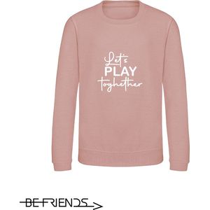 Be Friends Sweater - Let's play together - Kinderen - Roos - Maat 1-2 jaar