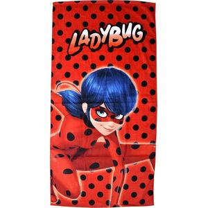 Ladybug - Strandlaken Ready - Rood - 70 x 140 cm