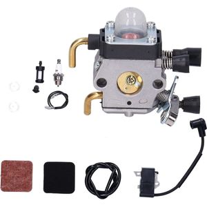 Content in - Aluminium Carburateur Set Bobine Brandstoffilter Kit voor STIHL FS80R FS85 HS80 HT75 HS75 HS85 KM85 .