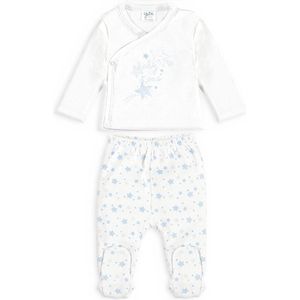 Yatsi - boys baby set - white blue - jongens baby setje - prematuur - maat 46