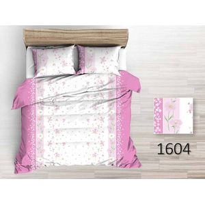 Kora Beddengoed Set 160x200 cm - 100% Katoen - Bloemenpatroon
