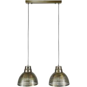 Dimehouse Industriële Hanglamp Luisa 2-lichts Metaal Brons 2-lichts - Brons - Industrieel