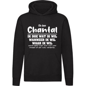Chantal | verjaardagkado | verjaardag kado | cadeau | grappig | jarig | Unisex | Trui | Sweater | Hoodie | Capuchon | Zwart