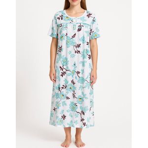 FINE WOMAN® 6524 Nachthemd 130CM 150GSM Singel Jersey XL wit/groen