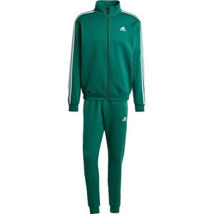 adidas Sportswear Basic 3-Stripes Fleece Trainingspak - Heren - Groen- S
