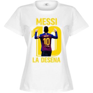 Messi La Desena Dames T-Shirt - Wit - XXL