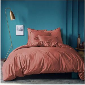 Matt & Rose Dekbedovertrek Terracotta - 240 x 220 + 2x 65 x 65 cm - Gewassen katoen